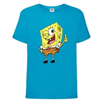 Футболка дитяча Спанч Боб 2 (Sponge Bob) блакитна 164 см