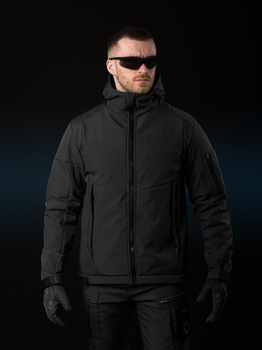 Тактическая куртка утепленная BEZET Softshell Робокоп 5747 XL Черная (2000093211466)