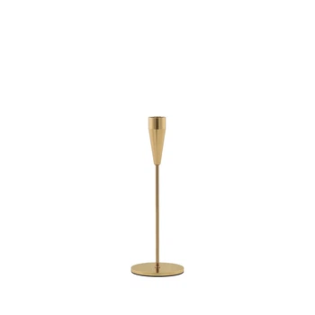 Подсвечник REMY-DECOR золотого цвета для свечи на длинной ножке из металла 22см 1шт