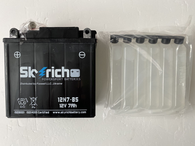 Акумулятор Skyrich 12N7-BS 12V, 7Ah, 74 А, (+/-), 134x74x133 мм, (12N7-4B)
