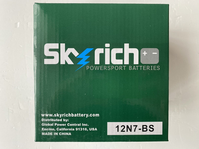 Акумулятор Skyrich 12N7-BS 12V, 7Ah, 74 А, (+/-), 134x74x133 мм, (12N7-4B)
