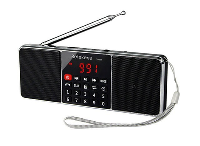 RETEKESS TR602 Радиоприемник цифровой портативный AM FM BLUETOOTH, MP3 ПЛЕЄР, TF/SD КАРТА, USB, СТЕРЕО, Li-Ion