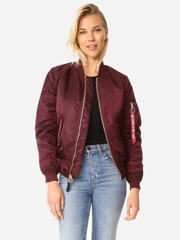Бомбер жіночий Alpha Industries МА-1 Women WJM44500C1 XS Бордовий (640631774774)