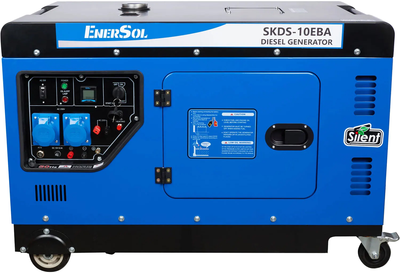 Генератор дизельный EnerSol SKDS-10EBA 9/10 кВт электрический пуск AVR