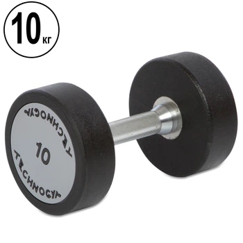 Гантель цільна професійна TECHNOGYM (1шт) Pro 10кг (поліуретанове покриття, вага 10кг) (TG-1834-10)