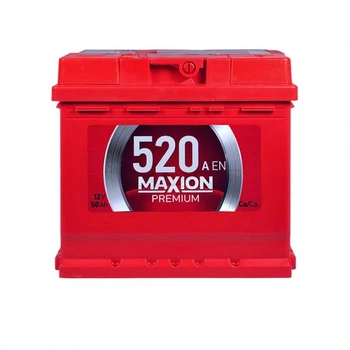 Акумулятор автомобільний Maxion Premium 50Аh 520A L+
