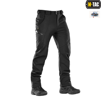 Штаны военные тактические Soft Shell M-Tac Winter Black, зимние штаны для военных для полиции XL (OPT-24011)