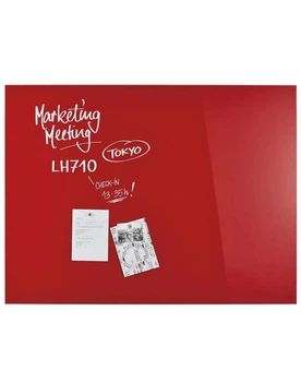 Дошка скляна Магнітно-маркерна Magnetoplan (13403006) 80х60см. Glassboard Червона