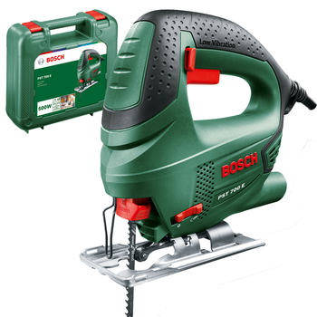 Лобзик электрический Bosch PST 700 E, 500 Вт, глубина реза 70 мм + полотно T144 D + кейс (06033A0020)