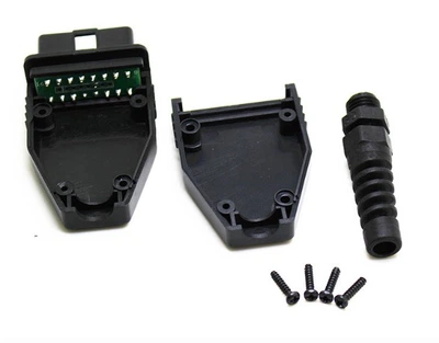 Разборный Разьем ПАПА штекер колодка дагностики OBD2 обд2 в авто obd2 (790987116) Черный
