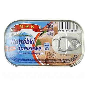Печінка тріски M&K Watrobki Dorszowe 115 г
