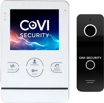 Комплект видеодомофона CoVi Security HD-02M-W + Iron Black