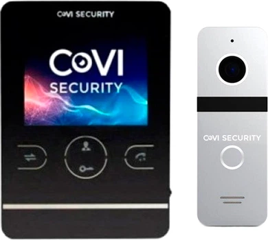 Комплект видеодомофона CoVi Security HD-02M-B + Iron Silver