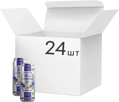 Упаковка пива Oettinger 4.7% Pils 0.5 л x 24 шт (4014086020360)