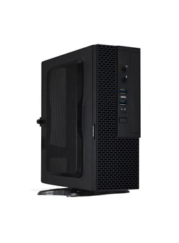 Корпус компьютерный mini-ITX GameMax ST102-2U3 с блоком питания 200Вт/Desktop Черный