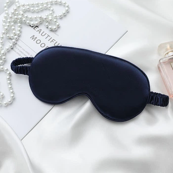 Шовкова маска для сну + беруші Perfect Silk Wave Dark Blue (170690)