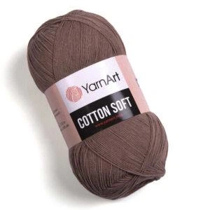 Турецкая летняя пряжа для вязания YarnArt Cotton Soft (котон софт) тонкий полухлопок - 71 светло- коричневы
