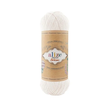 Турецкая пряжа для вязания SUPERWASH ARTISAN(супервош арти) 55 белый