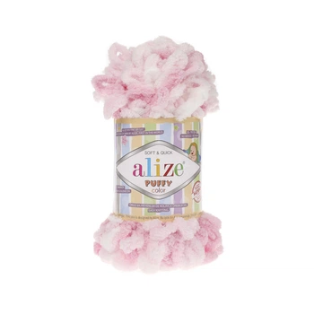 Турецкая пряжа для вязания Alize Puffy Color (пуффи колор) пряжа вяжется руками 5963
