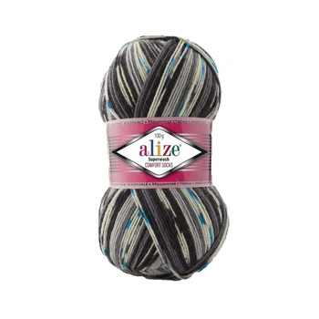 Турецкая пряжа для вязания нитки ALIZE SUPERWASH 100 Ализе супервош 7650