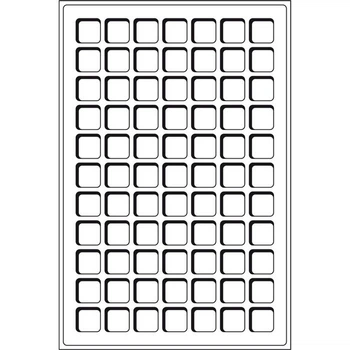Планшет для монет (ячейка 22*22) с прозрачной защитной крышкой TAB77DBL Leuchtturm