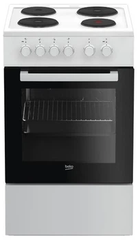 Плита электрическая Beko FSS56000GW - чугунные "блины"/50х60 см/4 зоны нагрева/60л/белый (FSS56000GW)