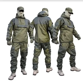 Тактичний костюм, військова форма ЗСУ Гірка куртка-анорак штани водонепроникний олива р. L-XL 3-4 ріст