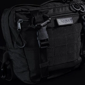 Мужская нагрудная разгрузочная сумка KARMA ® Chest bag черная (NSK-501-1)