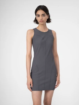 Сукня коротка літня жіноча 4F Dress F020 4FSS23TDREF020-22S M Сіра (5904698256914)