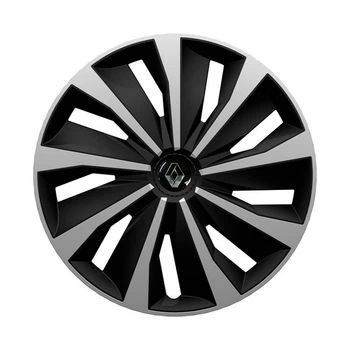 Автомобильные колпаки 4 Racing Grip Silver-Black R16 4 шт (с логотипом Renault)