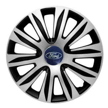 Автомобільні ковпаки 4 Racing Nardo Silver-Black R16 4 шт. (з логотипом Ford)