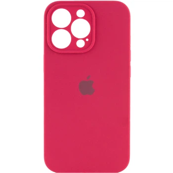 Чохол Silicone Case Full Camera Protective (AA) Apple iPhone 14 Pro Max (6.7") Червоний / Rose Red Без бренду