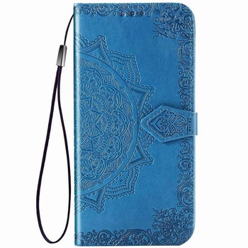 Кожаный чехол-книжка Art Case с визитницей для Xiaomi Redmi 9A Синий Без бренда