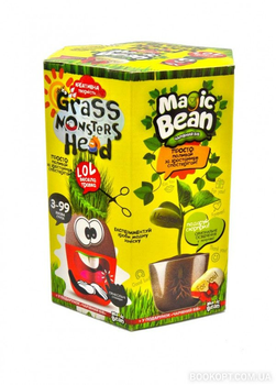 Набор для творчества выращивания растений "Grass monsters head" Danko Toys Желтый