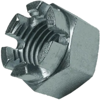 Гайка М20х1,5 DIN935 корончатая мелкая резьба, кл.проч. 8 цинк М Steelfix (048932)