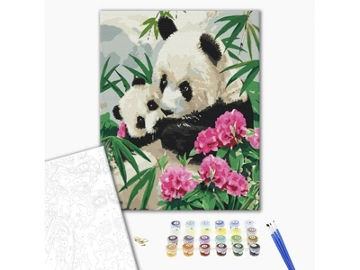 Картина по номерам Мама панда с детенышем, Brushme (40х50 см), BS51964
