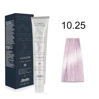Краска для волос 10.25 платиновый блондин фиолетово-махагоновый Royal Jelly Color Mirella, 100 мл