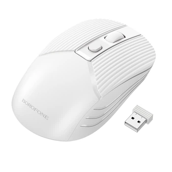 Миша бездротова безшумна BOROFONE BG5 Business 2.4 ГГц, 4 кнопки, 1600 dpi White