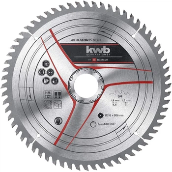 Диск пильный Einhell TCT KWB, 210х30 мм, 64 зуб. (587862)