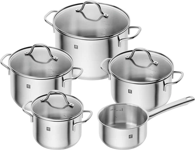 Набор кастрюль Zwilling Flow из 5 предметов нержавеющая сталь матовая 71030-000-0