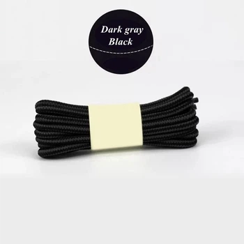 Шнурки для взуття FASTLACES TW-3 смугасті плоскі 150 см темно-сірий з чорним (Dark Gray Black)