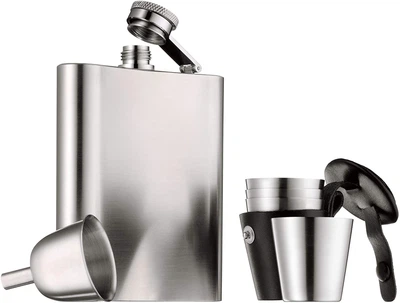 Набор WMF Manhattan из 6 предметов фляга с рюмками нержавеющую сталь Cromargan 06.0352.9990