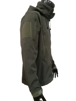 Куртка тактическая Soft shell олива с микрофлисом р. L