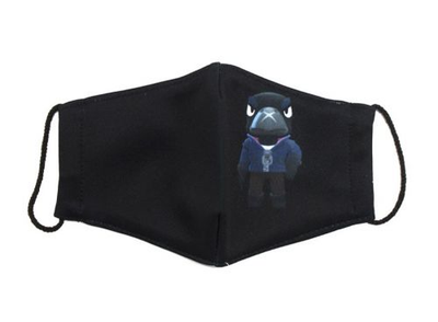 Многоразовая 4-х слойная защитная маска BRAWL STARS Ворон размер 3, 7-14 лет MiC mask2NEW
