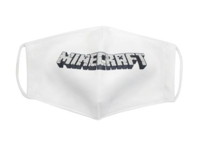 Многоразовая 4-х слойная защитная маска Майнкрафт размер 3, 7-14 лет (белый) MiC mask2NEW