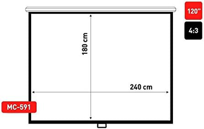 Проєкційний екран Maclean MC-591 120" (4:3) (MULMCNEKR0005)