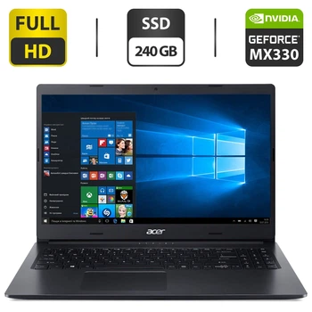 Ультрабук Acer A315-57G-35UU / 15.6" TN / Core i3-1005G1 (2(4) ядра по 1.2-3.4GHz) / 8GB DDR4 / 240GB SSD / GeForce MX330, 2GB GDDR5, 64-bit / WebCam / HDMI / Win 10 Home