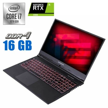 Игровой ноутбук Maingear MG-VCTR002-2060 / 15.6" IPS / Intel Core i7-10750H (6(12) ядра по 2.6-5GHz) / 16GB DDR4 / 480GB SSD M.2 / GeForce RTX 2060, 6GB GDDR6, 192-bit / WebCam б/у