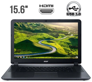 Ноутбук Acer Chromebook 15 CB3-532 N15Q9 / 15.6" TN / Intel Celeron N3060 (2 ядра по 1.6-2.48 GHz) / 4GB DDR3 / 16GB eMMC / HD Graphics 400 / WebCam / HDMI / Chrome OS б/у