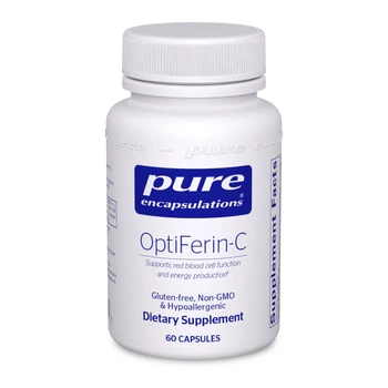 Комплекс з залізом і вітаміном С Pure Encapsulations, OptiFerin-C, 60 капсул